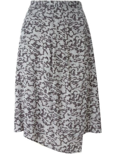 Shop Carven Graphic Print Asymmetric Skirt - Black