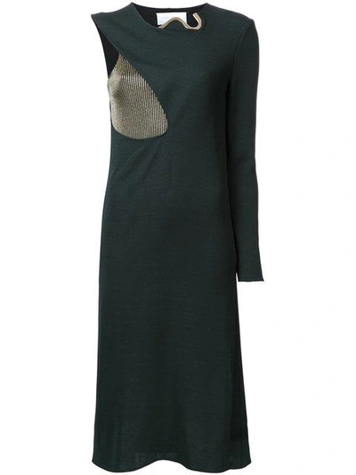 Shop Esteban Cortazar Cocoon Midi Dress In Green