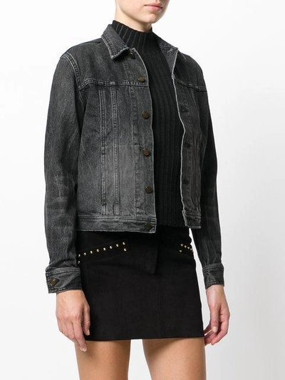 Shop Saint Laurent Button Jacket - Black