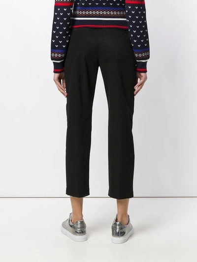 Shop Kenzo Straight Tailored Trousers In Black