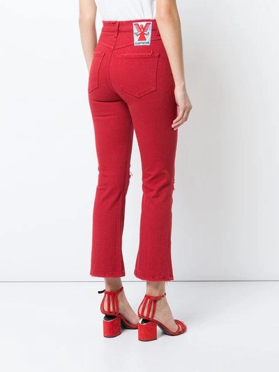 Shop Adaptation Cropped Trousers - Red