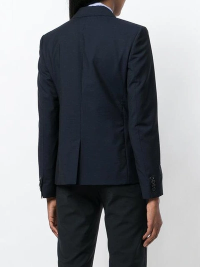 Shop Paul Smith Fitted Single-breasted Jacket In Blue