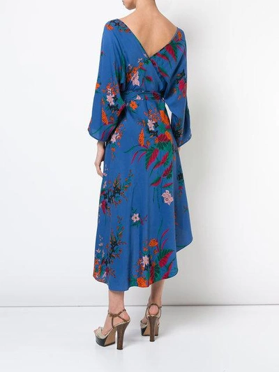 Shop Diane Von Furstenberg Eloise Asymmetric Mini Dress In Blue