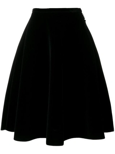 Shop N°21 Midi Flared Skirt In Black