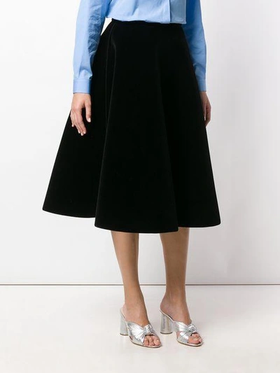 Shop N°21 Midi Flared Skirt In Black