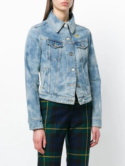 Shop Vivienne Westwood Anglomania Wave Denim Jacket