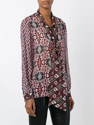 Shop Roberto Cavalli Kaleidoscopic Print Blouse - Red