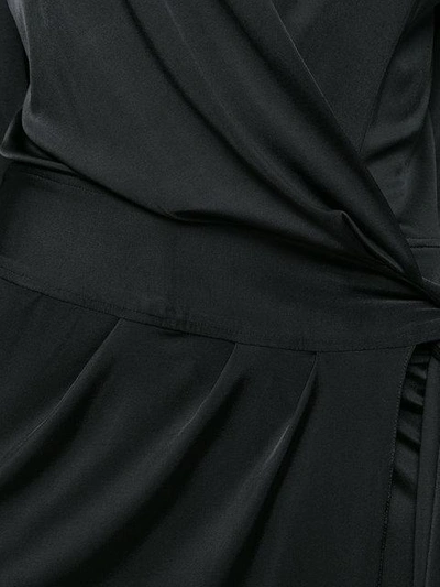 Shop Alexandre Vauthier Midi Wrap Dress - Black