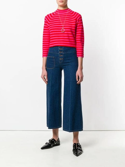 cropped high waist trousers