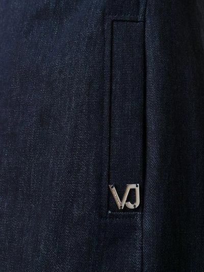 Shop Versace Jeans Studded Collar Dress - Blue