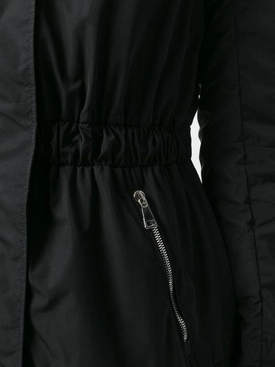 Shop Moncler Hooded Coat In Black
