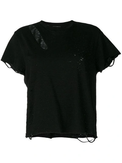 Shop Amiri Distressed T-shirt - Black