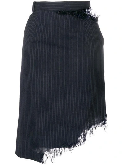 Shop Facetasm Skirt With Stripes In Blue