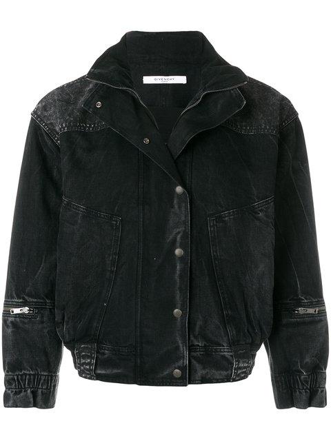 baggy black denim jacket