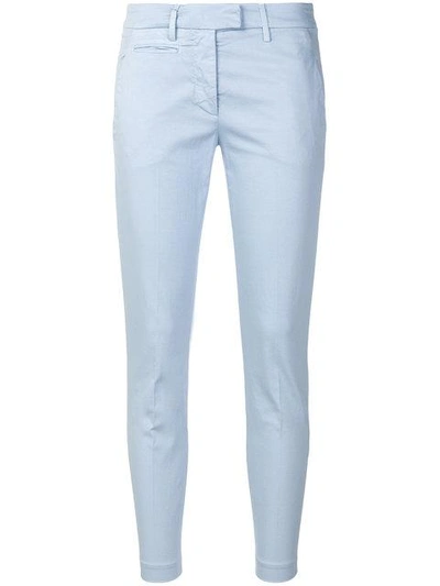 Shop Dondup Skinny Trousers In Blue