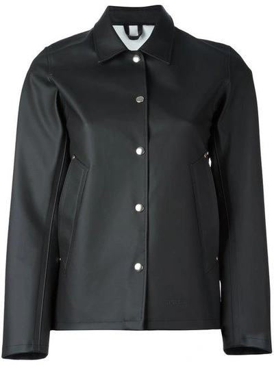 Shop Stutterheim Buttoned Jacket  In Black