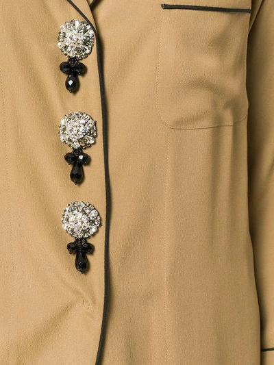 Shop N°21 Pyjama-style Decorative Button Shirt In Neutrals