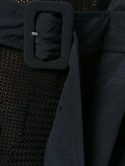 Shop Yang Li Sheer Coat Sleeve Sweater In Black