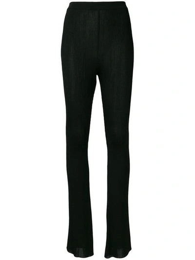 Givenchy Flared Ribbed Trousers - Black In Black