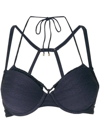 Shop Marlies Dekkers Holi Push-up Bikini Top In Blue