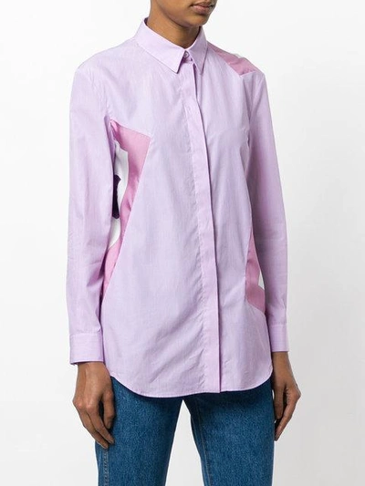 Shop Ferragamo Salvatore  Floral Back Asymmetric Shirt - Pink
