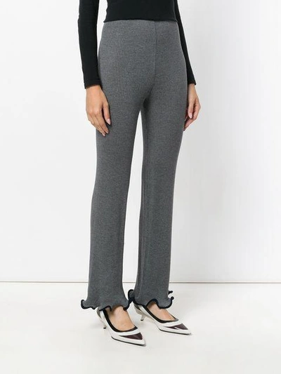 Shop Stella Mccartney Ruffled Trousers - Grey