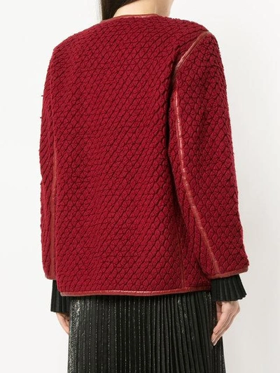 Pre-owned Issey Miyake Textured Jacket In Red