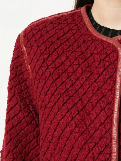 Pre-owned Issey Miyake Textured Jacket In Red