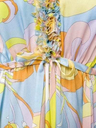 Shop Emilio Pucci Long Printed Dress In Multicolour