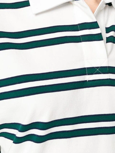 Shop Koché Striped Polo Shirt In Green