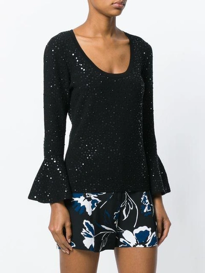 Shop Michael Kors Sequin Flute Sleeve Top