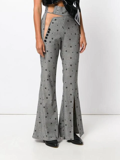 Shop Seen High Waist Star Trousers In Black