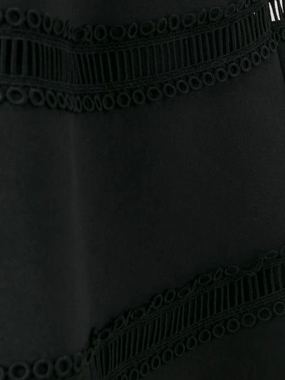 Shop Carven Sleeveless Ribbed Skater Dress - Black