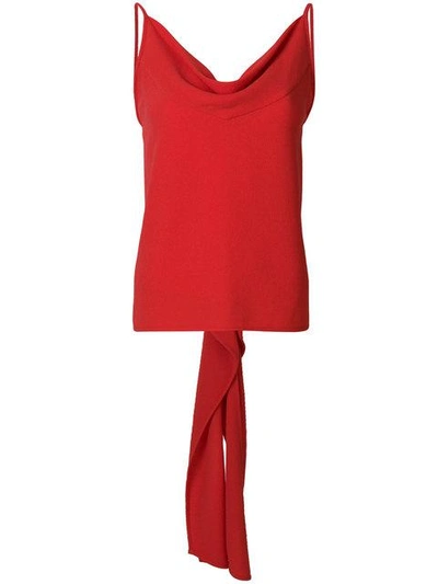 Shop Gareth Pugh Cowl Neck Vest Top - Red