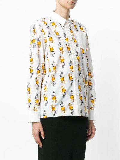 Shop Marni Printed Shirt - White