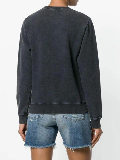 Shop Saint Laurent 1993 Long-sleeve Sweatshirt - Black