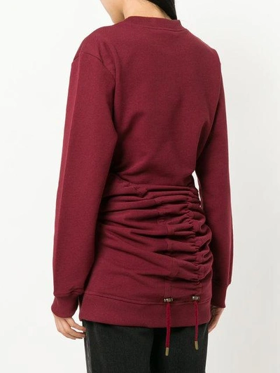 Shop Y/project Y / Project Drawstring Slim Sweatshirt - Red