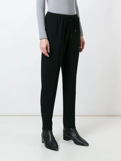 Shop Alexander Wang Tapered Trousers In Jet/003