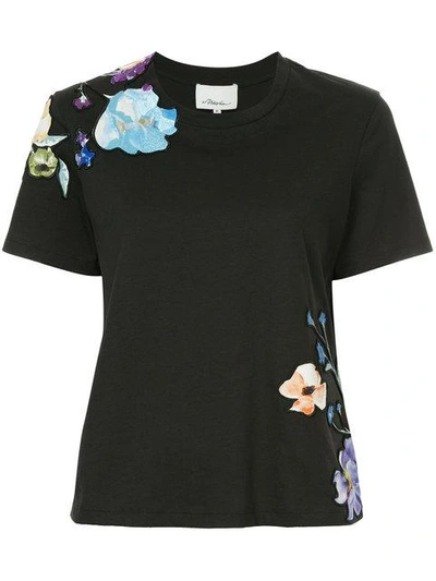 Shop 3.1 Phillip Lim / フィリップ リム 3.1 Phillip Lim Floral Appliqué T-shirt - Black