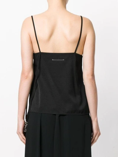 Shop Mm6 Maison Margiela V-neck Vest Top In Black