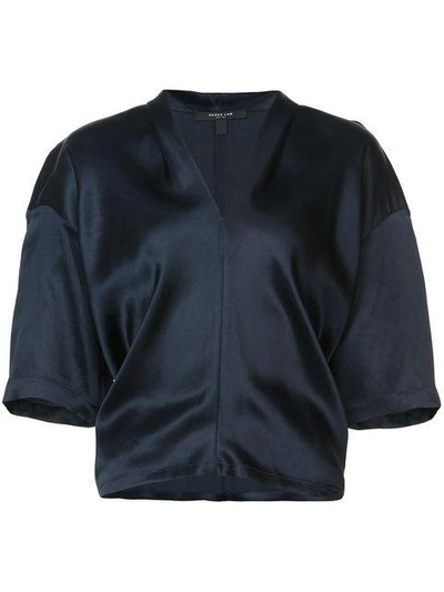 Shop Derek Lam Boxy V-neck Pullover - Blue