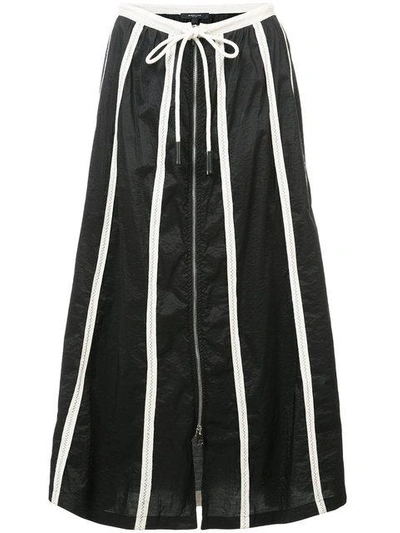 Shop Derek Lam Full Skirt With Drawstring Waist - Black