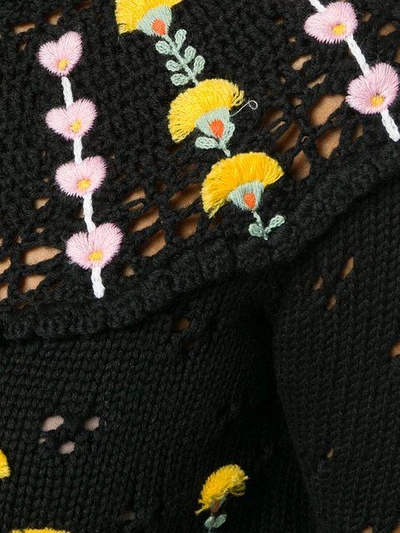 Shop Valentino Popflowers Embroidered Sweater