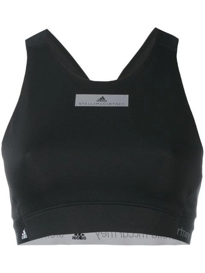 Shop Adidas By Stella Mccartney Sports Bra In Black