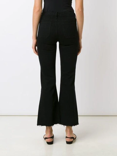 Shop M.i.h. Jeans Cropped Flared Jeans In Black