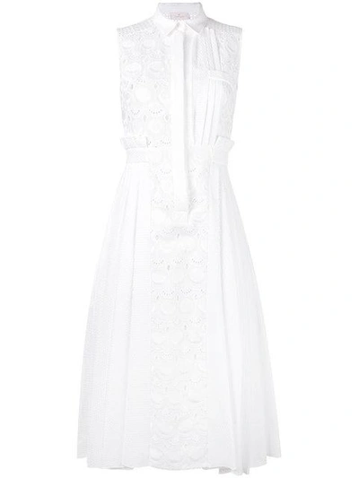 Shop Capucci Embroidered Dress In White