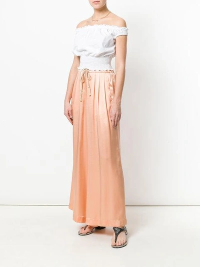 Shop Forte Forte Wide Leg Trousers In Pink