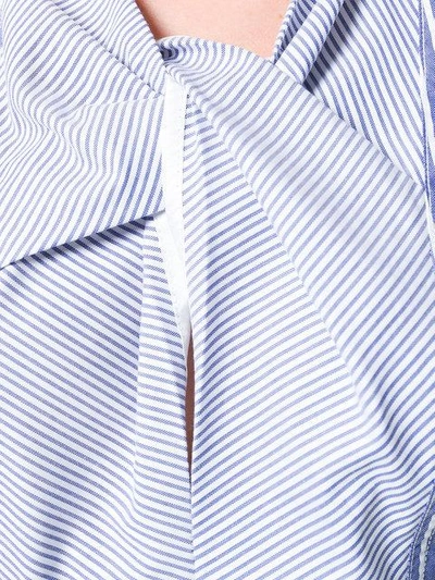 Shop Carven Striped Short Sleeve Blouse