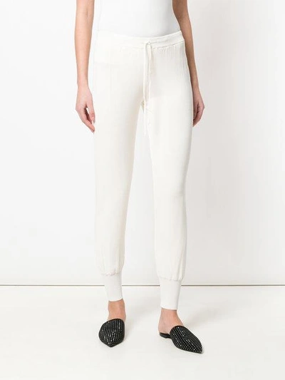 Shop Ermanno Scervino Cuffed Joggers - White