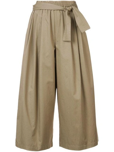 Shop Tome Cropped Palazzo Pants - Nude & Neutrals